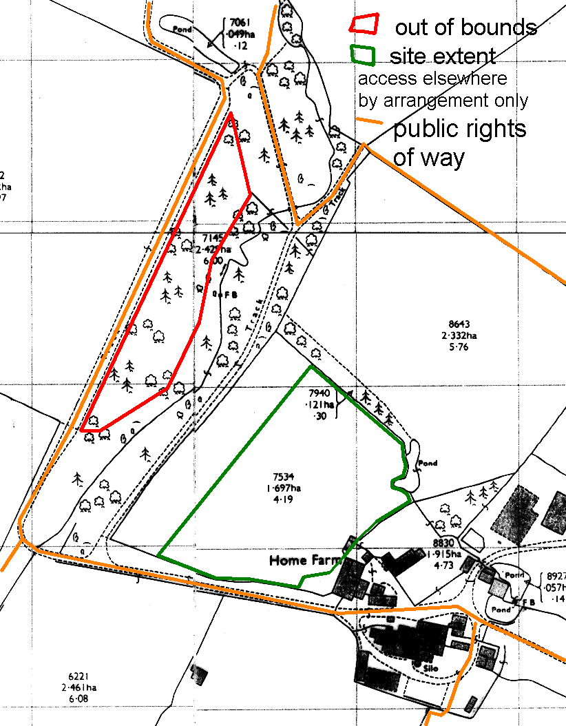 Home Farm Camping; Site map